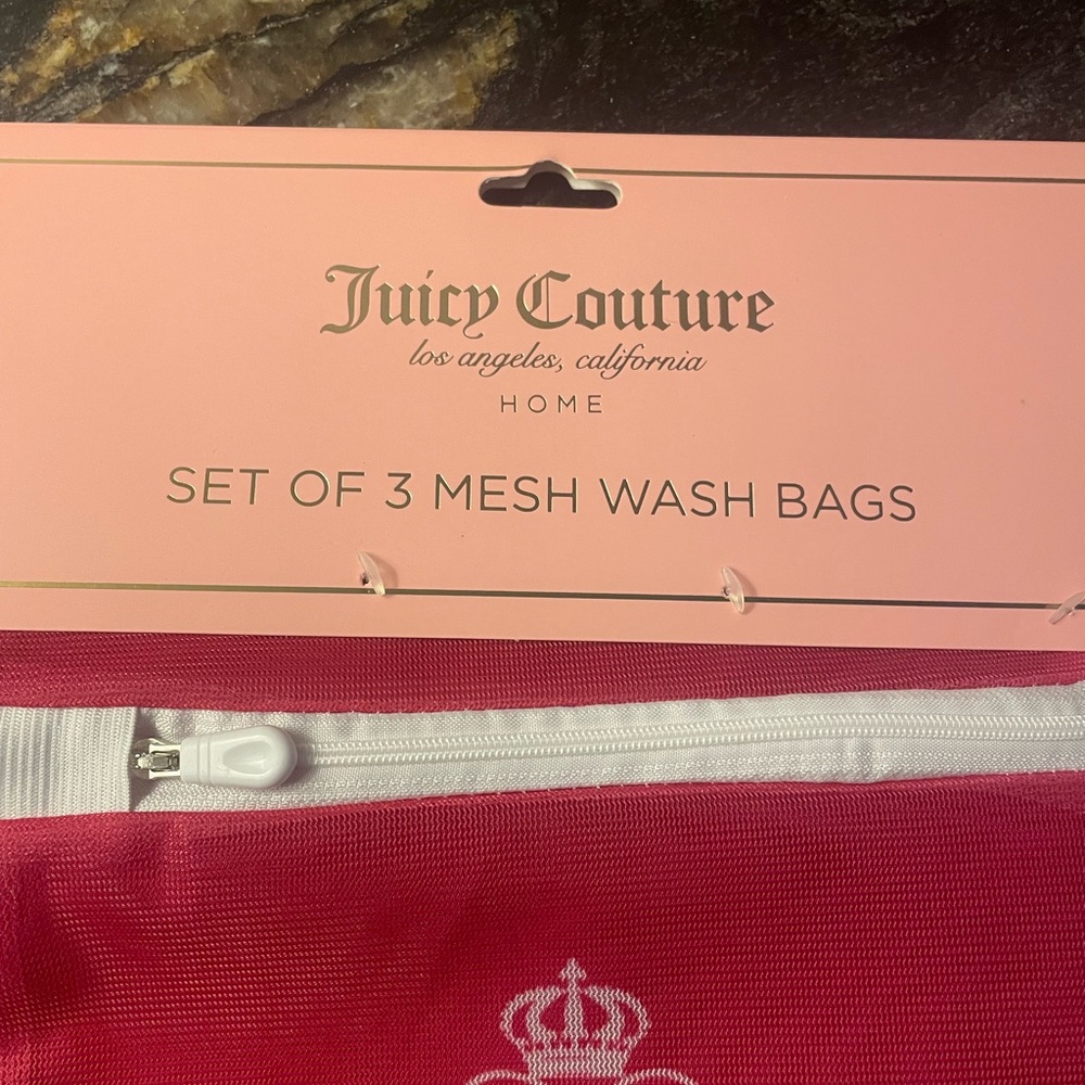Juicy Couture Set of 3 -Mesh Wash Bags - Picture 3 of 3
